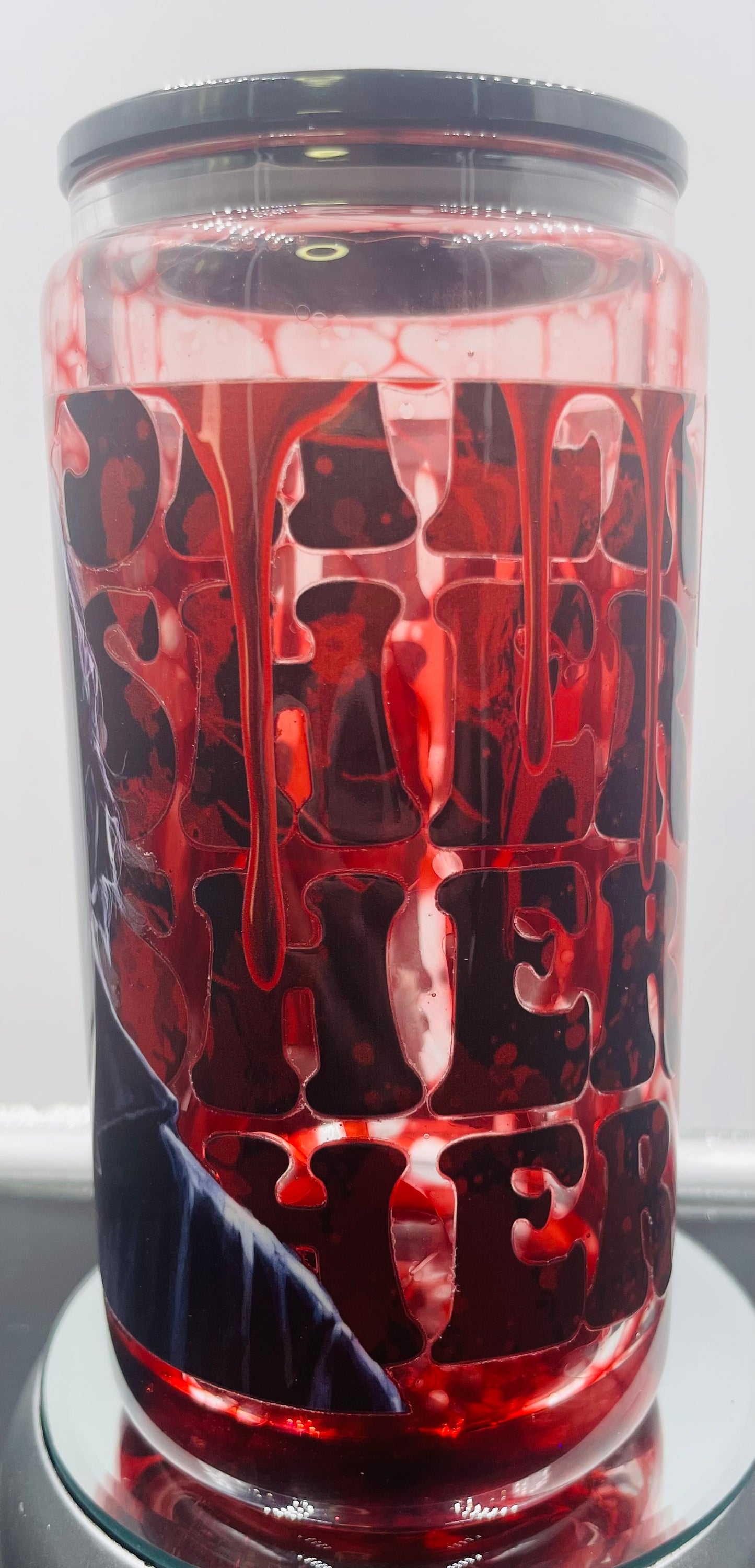 Horror (Michael Myers) 16oz glass blood drip tumbler