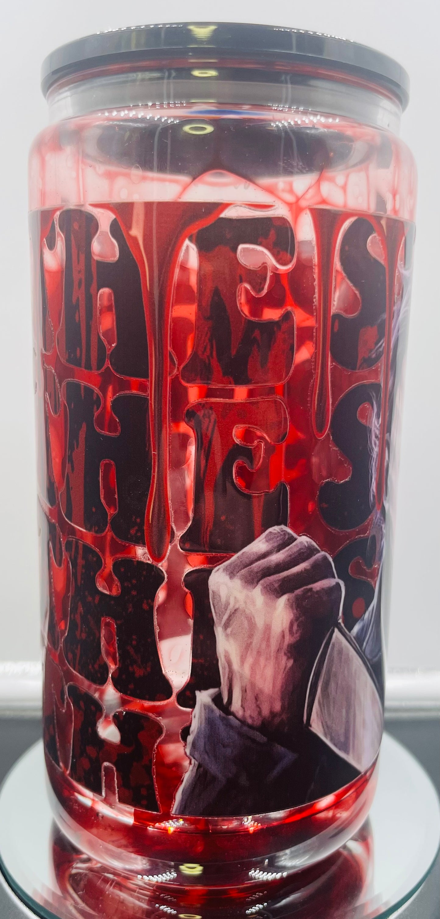 Horror (Michael Myers) 16oz glass blood drip tumbler