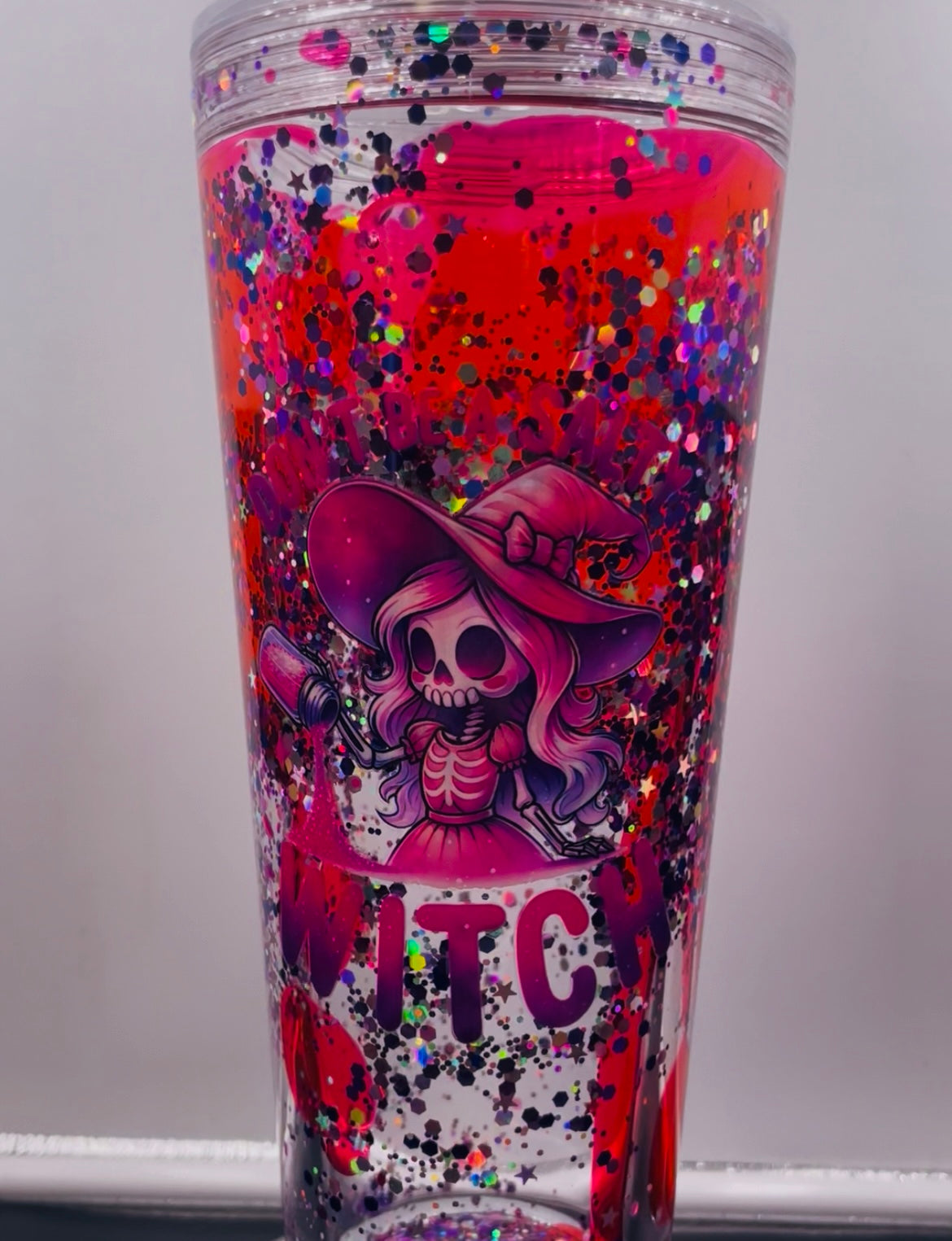 Don’t be a salty witch 24oz acrylic Lava drip tumbler