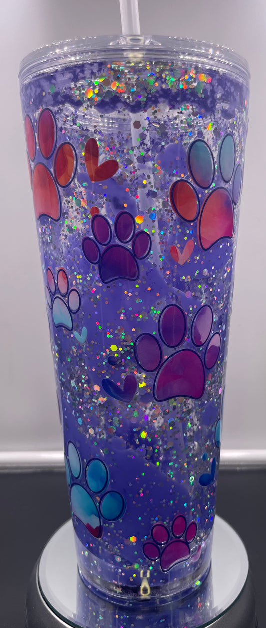 Purple Lava drip 24oz acrylic tumbler
