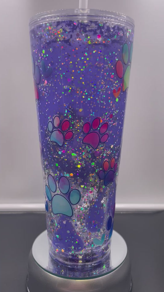 Purple Lava drip 24oz acrylic tumbler